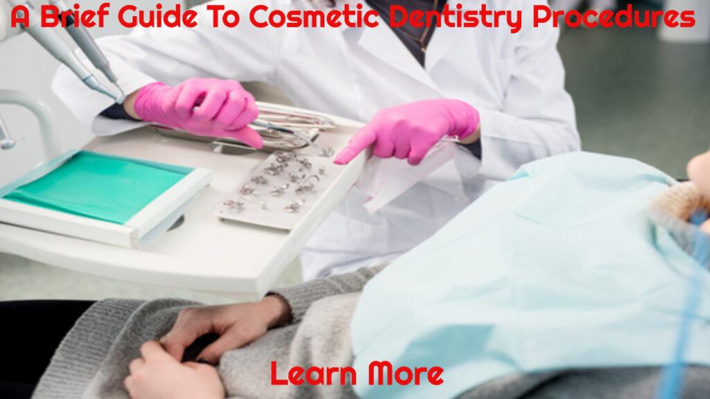 cosmetic dentist presenting tooth color options to patient