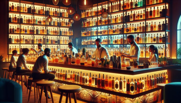 A lively tequila bar with extensive premium and artisan selections, expert staff, and a cozy atmosphere.
