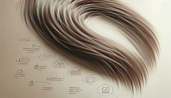 Building Volume in Fine Hair: Close-up of fine hair strands showing delicate texture and volume, influenced by genetics, age, and health.